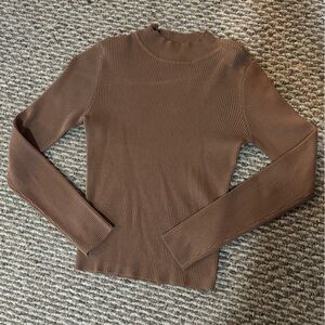 Charlotte Russe Chocolate Ribbed Top